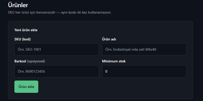 Ürünler